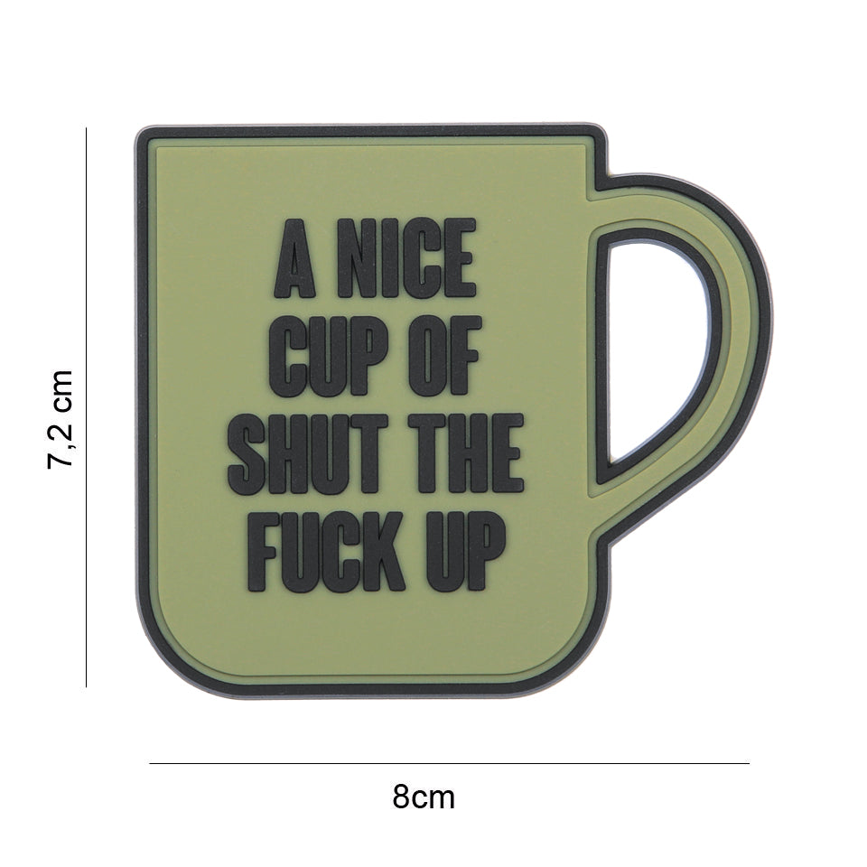 Patch 3D PVC A nice cup green