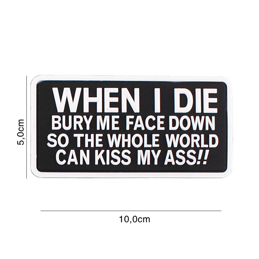 Patch 3D PVC When I Die