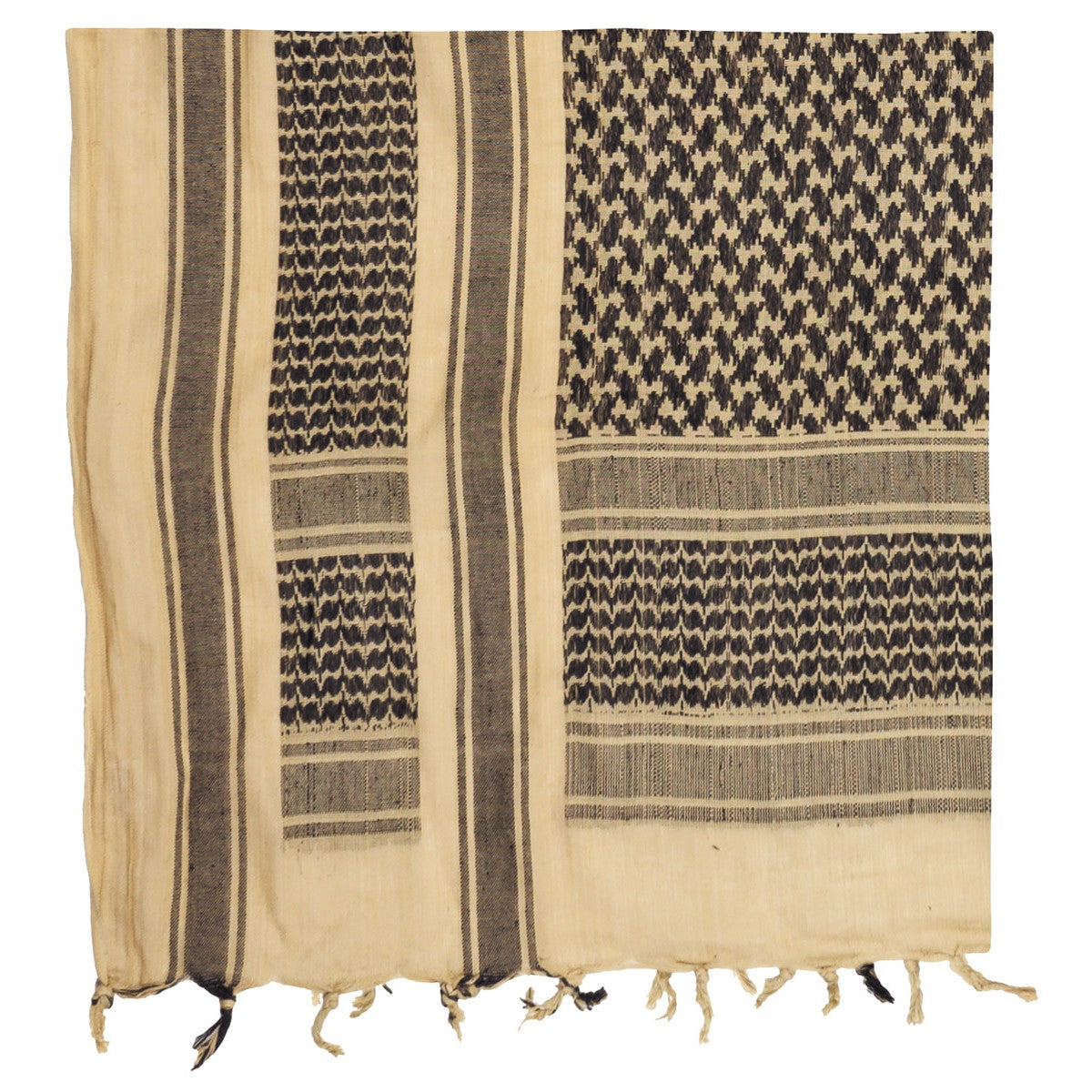 PLO Tuch, "Shemagh", sand-schwarz