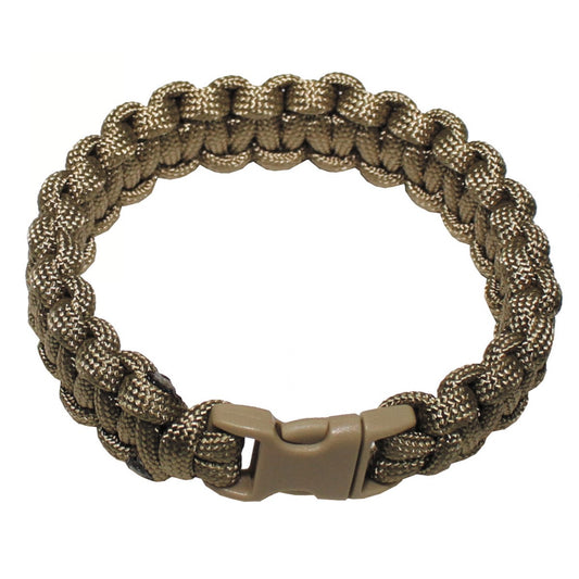 Armband, "Parachute Cord", coyote tan, Breite ca. 1,9 cm