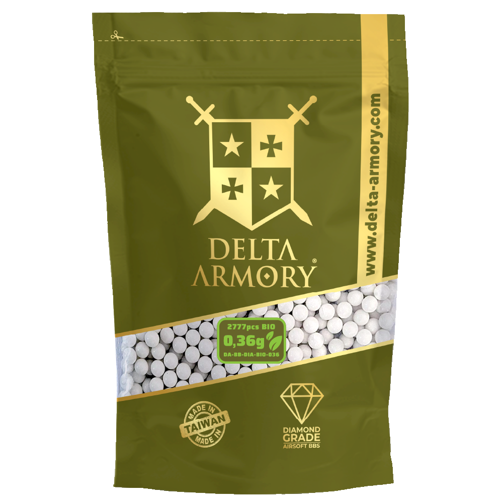 Delta Armory Diamond BBs BIO 0.36g 2777pcs White