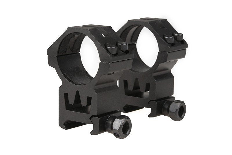 Delta Armory Airsoft mount rings 30mm high for scope Black