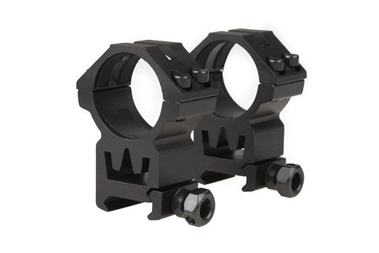 Delta Armory Airsoft mount rings 30mm high for scope Black