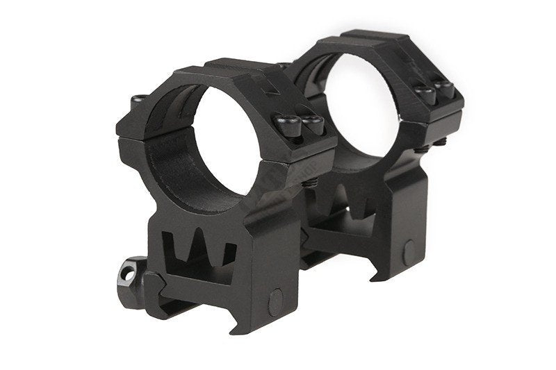 Delta Armory Airsoft mount rings 30mm high for scope Black